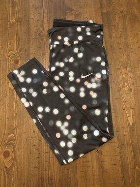 Nike Dri-FIT Leggings Black Spotlight City Lights Dots Women’s Sz XL 930465-013